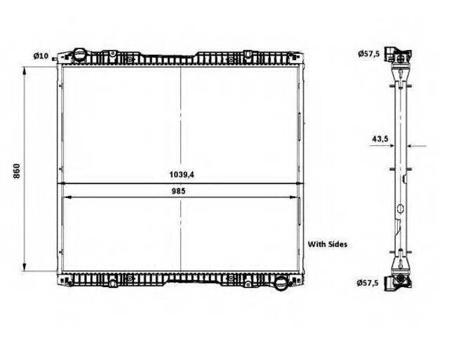 Радіатор системи охолодження NRF 519739 на SCANIA P,G,R,T - series - Фото 1