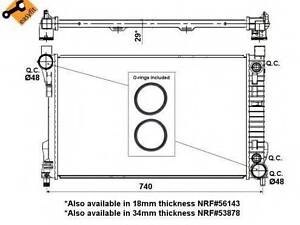 Радіатор системи охолодження NRF 53419 на MERCEDES-BENZ C-CLASS T-Model (S203)