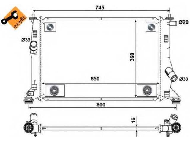 Радиатор системы охлаждения NRF 53465 на MAZDA 5 (CR19) - Фото 1