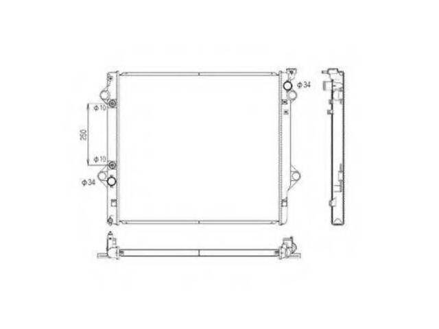 Радиатор системы охлаждения NRF 53568 на TOYOTA FJ CRUISER (GSJ1_) - Фото 1
