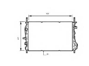 Радіатор системи охолодження NRF 53741 на FORD MONDEO Mk III универсал (BWY)