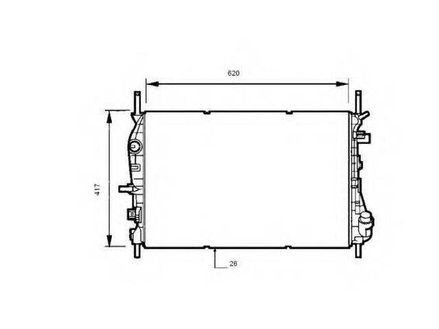 Радіатор системи охолодження NRF 53741 на FORD MONDEO Mk III универсал (BWY) - Фото 1