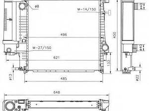 Радиатор системы охлаждения NRF 53849 на BMW 3 седан (E30)