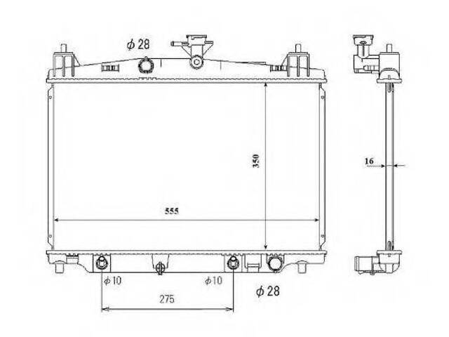 Радиатор системы охлаждения NRF 53850 на MAZDA DEMIO (DE) - Фото 1