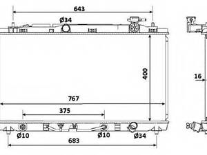 Радіатор системи охолодження NRF 53922 на LEXUS ES (GSV4_, ACV4_)