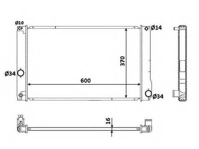 Радіатор системи охолодження NRF 53926 на LEXUS CT (ZWA1_) - Фото 1