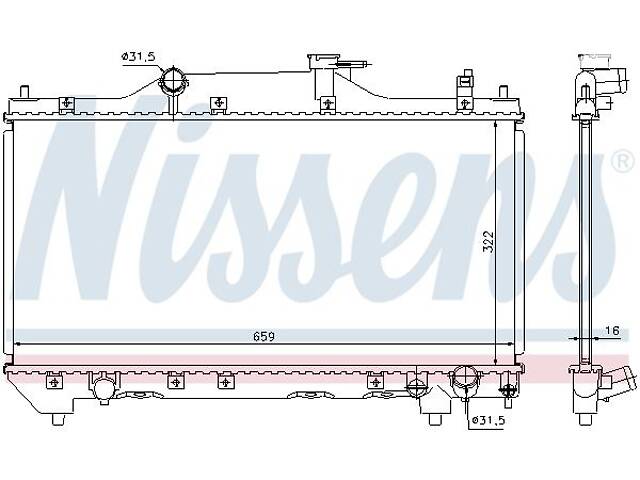 Радиатор TOYOTA AVENSIS (_T22_) 1997-2003 г.