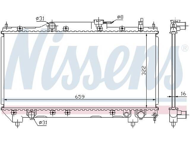 Радиатор TOYOTA AVENSIS (_T22_) 1997-2003 г.