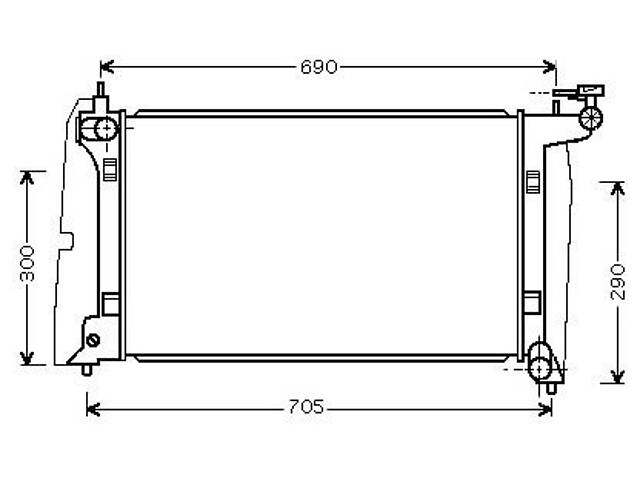 Радиатор TOYOTA AVENSIS (_T25_) / TOYOTA COROLLA (_E11_) 1995-2009 г.