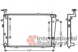 Радіатор TUCSON/SPORT.2 20i MT 04- (Van Wezel)