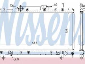 Радіатор TY CARINA E(92-)1.6 i 16V(+)[OE 16400-02160] NISSENS 64838A на TOYOTA CARINA E седан (_T19_)