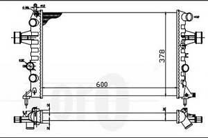 Радіатор води Astra G/Zafira A 98-05 1.4-2.2