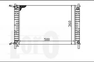 Радіатор води FIESTA 1.3i/1.4TDCi 02-05 MT +/-AC