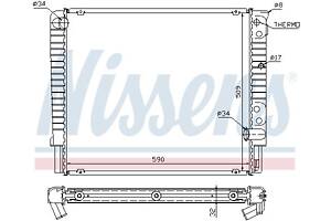 Радиатор VOLVO 740 (745) / VOLVO 780 (782) / VOLVO 760 (704, 765) 1981-1992 г.