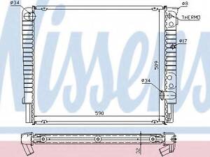 Радіатор VOLVO 740(82-)2.4 TD(+)[OE 12 57 765] NISSENS 65508A на VOLVO 740 Break (745)