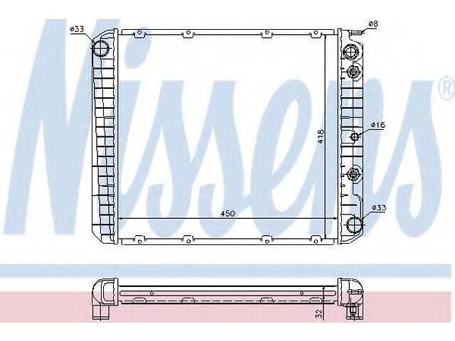 Радіатор VOLVO 960(90-)2.3 i TURBO(+)[OE 8603894] NISSENS 65520A на VOLVO 240 седан (P242, P244)