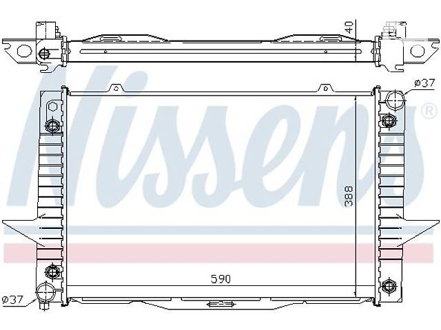 Радиатор VOLVO C70 (873) / VOLVO S70 (874) / VOLVO V70 (875, 876) 1995-2007 г.