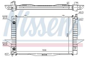 Радиатор VOLVO C70 (873) / VOLVO S70 (874) / VOLVO V70 (875, 876) 1995-2007 г.