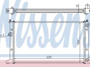 Радіатор VW GOLF III(91-)2.0 GTI(+)[OE 1HM.121.253 A] NISSENS 65266 на VW GOLF Mk III (1H1)