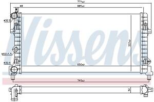 Радиатор VW POLO (6R) / SEAT IBIZA (6J1) / SEAT TOLEDO (KG3) 2006-2022 г.