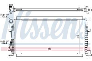 Радиатор VW TOURAN (5T1) / SKODA YETI (5L) / SEAT LEON (5F1) 2009-2021 г.