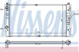 Радіатор VW TRANSPORTER T4(90-)1.9 TD(+)[OE 7D0.121.253] NISSENS 65238A на VW TRANSPORTER / CARAVELLE Mk IV автобус (70X