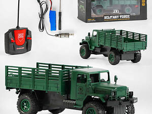 Машинка військова радіокерована зі світлом та задній привід (0626 AK) акумулятор 3.7 V