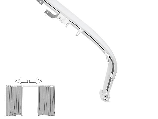Радіусний карниз з відкриттям штор з центру у дві сторони Livolo білий (VL-SHQ011R2) - Фото 10