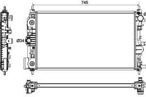 Радиатор охлаждения двигателя на Cruze, Orlando