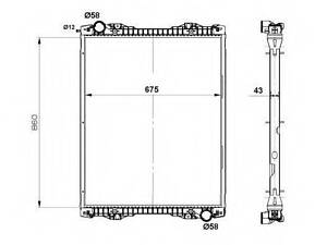 Радиатор, охлаждения дивгателя NRF 519743 на SCANIA P,G,R,T - series