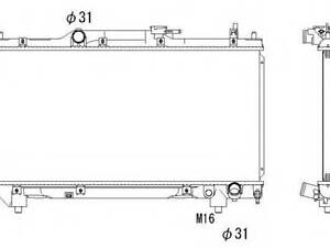 Радиатор, охлаждения дивгателя NRF 53267 на TOYOTA AVENSIS (_T22_)