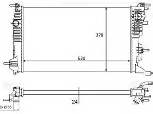 Радиатор, охлаждения дивгателя NRF 58388 на RENAULT MEGANE III купе (DZ0/1_)