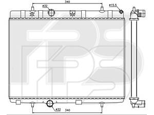 Радиатор охлаждения для Citroen DS3 2009-2016