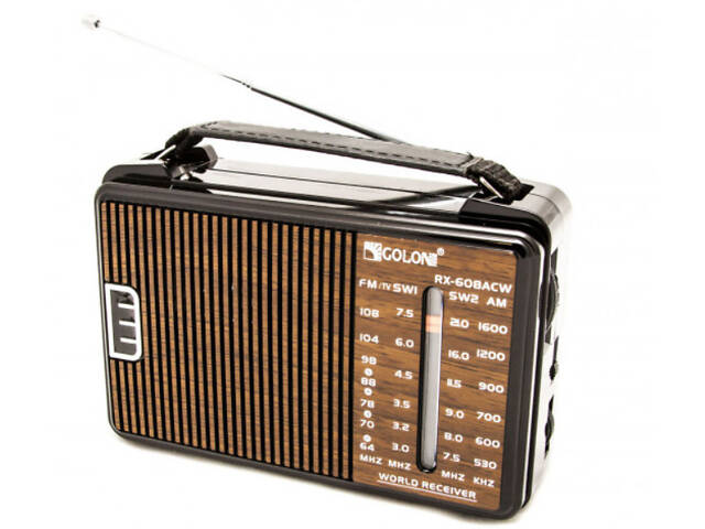 Радіоприймач Golon RX-608ACW AM/FM/TV/SW1-2 5-хвилиновий - Фото 3