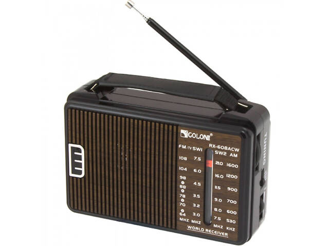 Радіоприймач Golon RX-608ACW AM/FM/TV/SW1-2 5-хвилиновий - Фото 4