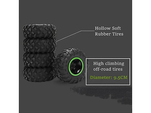 Радіокероване авто з повним приводом та LED фарами — позашляховик 1:12 з підвіскою та дальністю управління 50 м, 35 - Фото 9