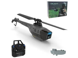 Радиоуправляемый мини дрон с камерой C128 Sentry WAV. Четырехпозиционный одновинтовой вертолет