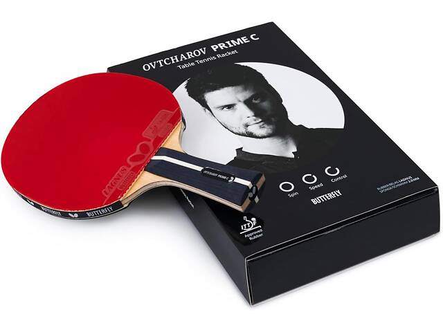 Ракетка для настільного тенісу Butterfly Ovtcharov Prime C (Carbon) FL (6116500002) - Фото 1