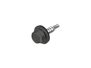 RAL7024 4,8х50 Саморез для кровли со сверлом max=2 для дерева TEX-HF цинк [9T62P09T7RAL702400] Metalvis