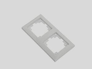 Рамка подвійна, горизонтальна (біла) Anestech