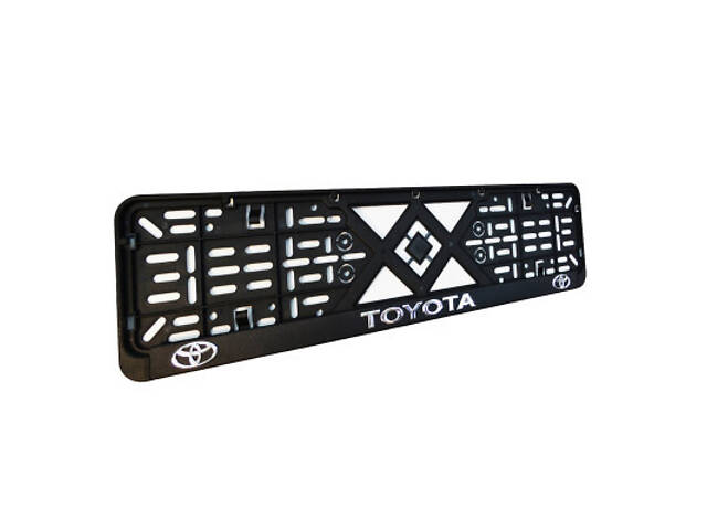 Рамка номерного знака CARLIFE пластик з об'ємними літерами Toyota (2шт) (24-017) - Фото 3