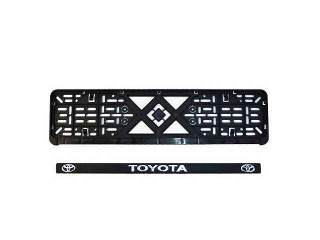 Рамка номерного знака CARLIFE пластик з об'ємними літерами Toyota (2шт) (24-017) - Фото 4