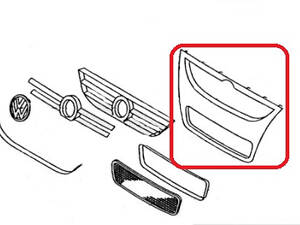 Рамка решетки VW Touareg 07-09 хром (FPS) 7L6853651K