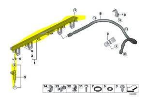 Рампа паливна BMW X5 E70 (2007-2010) дорестайл 13537542541