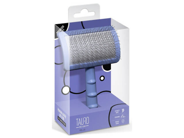 Гребінець для тварин Tauro Pro Line teeth 20 мм фіолетовий (TPLY63479) - Фото 6