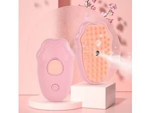 Гребінець для вичісування вовни свійських тварин пором 14945 7х10 см рожевий