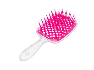Расческа щетка для волос Superbrush Plus Hollow Comb Прозрачно-розовый