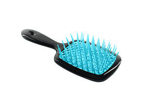 Расческа щетка для волос Superbrush Plus Hollow Comb Черно-бирюзовый