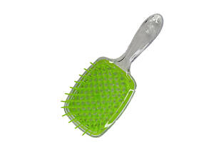 Расческа щетка для волос Superbrush Plus Hollow Comb Прозрачно-салатовый