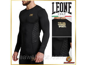 Рашгард спортивный мужской для тренировок единоборств кроссфита, Рашгард с длинным рукавом Leone DNA Black2XL